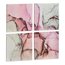 Canvas Gift Decor PC342107 Canvas 35 x 7 x 35 cm Marble (4 Pieces)