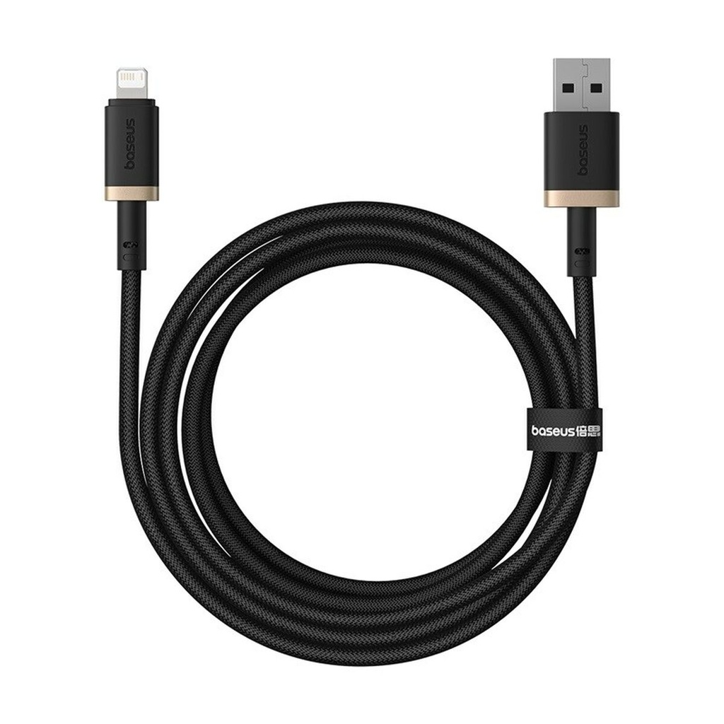 USB to Lightning Cable Baseus P10377801U01-02 Black Gold 2 m