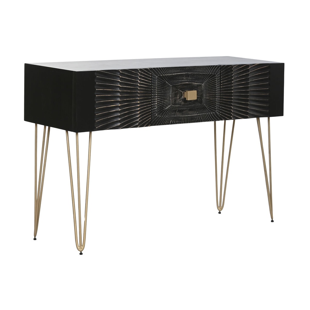 Consola Home ESPRIT Negro Dorado 120 x 38 x 76 cm
