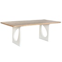 Dining Table Home ESPRIT White Natural Recycled Wood Mango wood 200 x 100 x 77 cm 200,5 x 100,5 x 77 cm