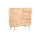 Sideboard Home ESPRIT Natural Metal Rattan Rubber wood 73,5 x 35 x 78 cm