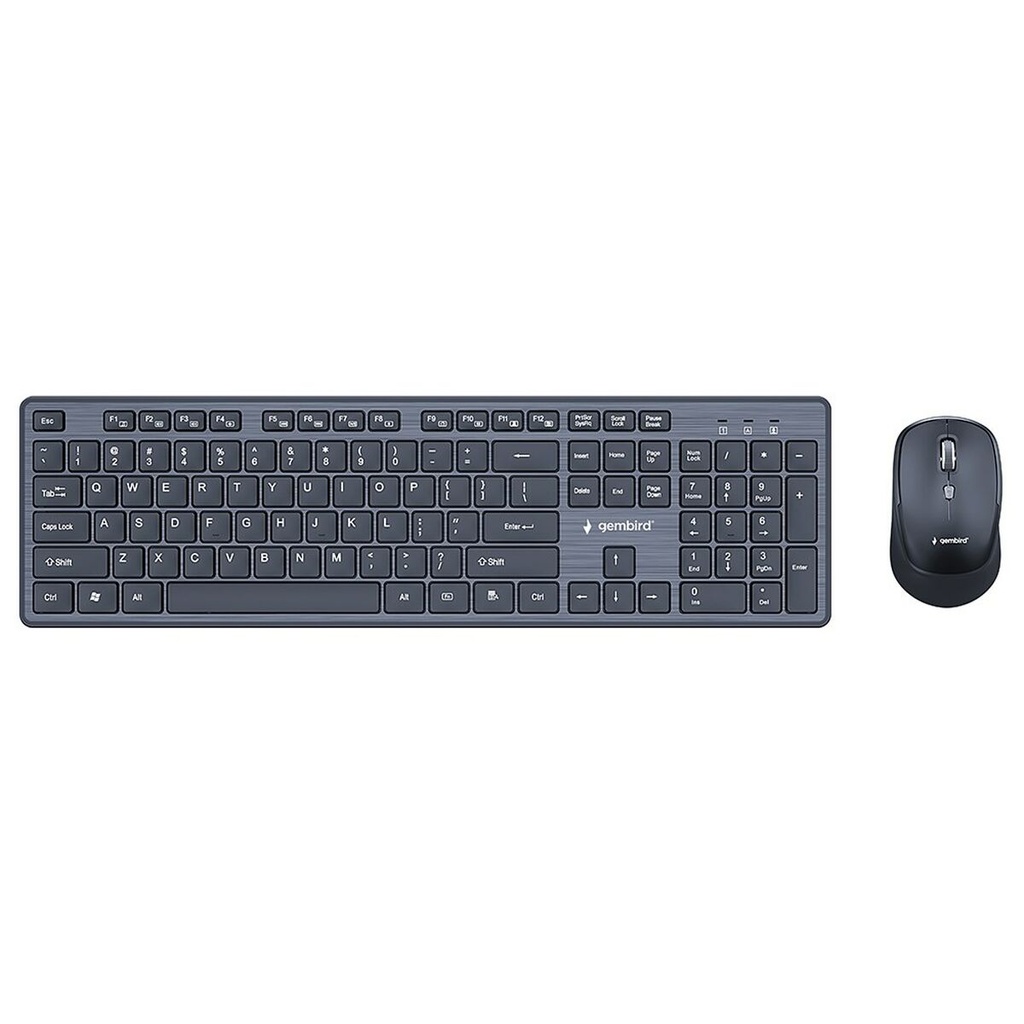 Teclado y Ratón Inalámbrico GEMBIRD KBS-WCH-04 Negro Inglés QWERTY