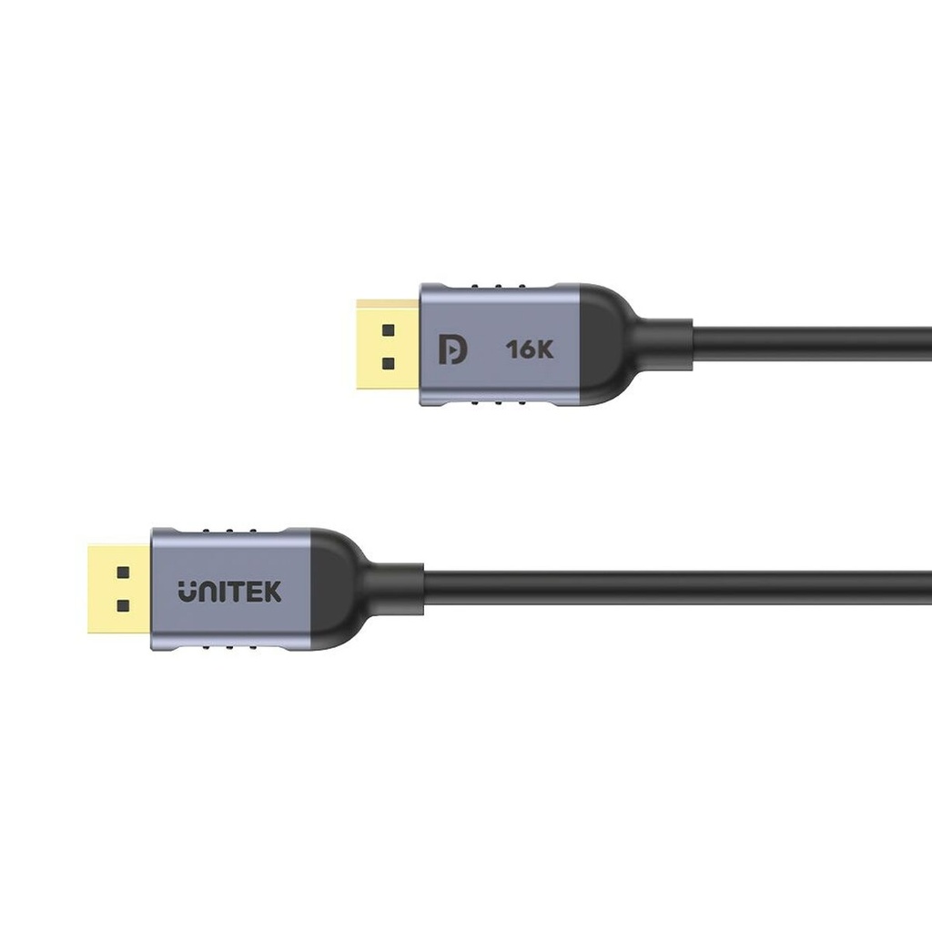 Cable DisplayPort Unitek C1628GY01-1.5M Negro Gris 1,5 m