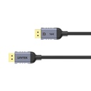 Cable DisplayPort Unitek C1628GY01-1.5M Negro Gris 1,5 m