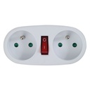 Ladrón de enchufe Esperanza ELK306W 2 Enchufes