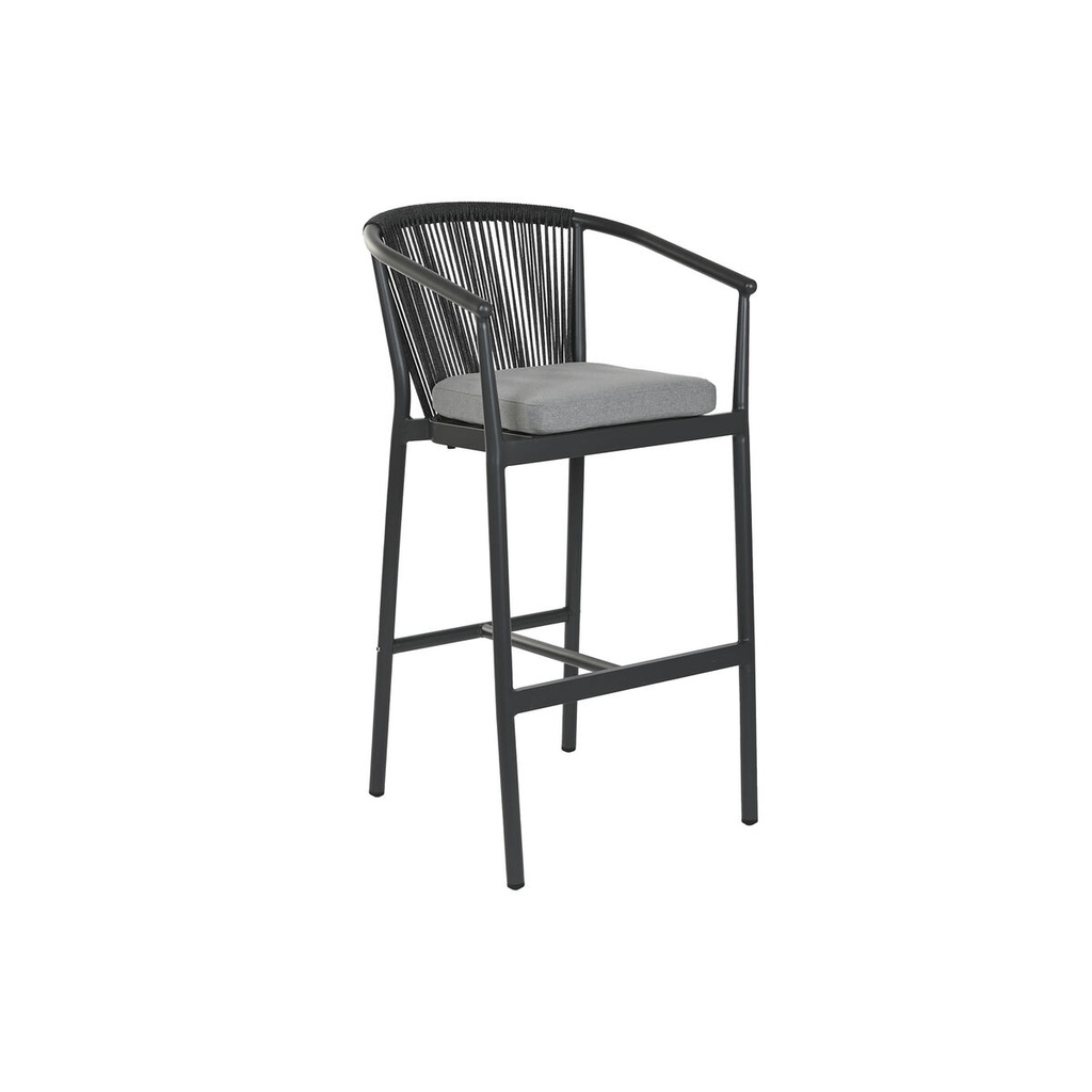 Stool Home ESPRIT Aluminium synthetic rattan 57 x 61 x 108 cm