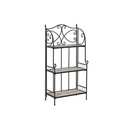 Shelves Home ESPRIT Black Multicolour Ceramic Ironwork 3 Shelves 54 x 29 x 121 cm 58 x 31,5 x 117 cm