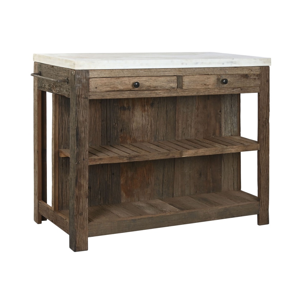 Kitchen furniture Home ESPRIT White Natural 120 x 60 x 97 cm 131 x 61,5 x 97 cm