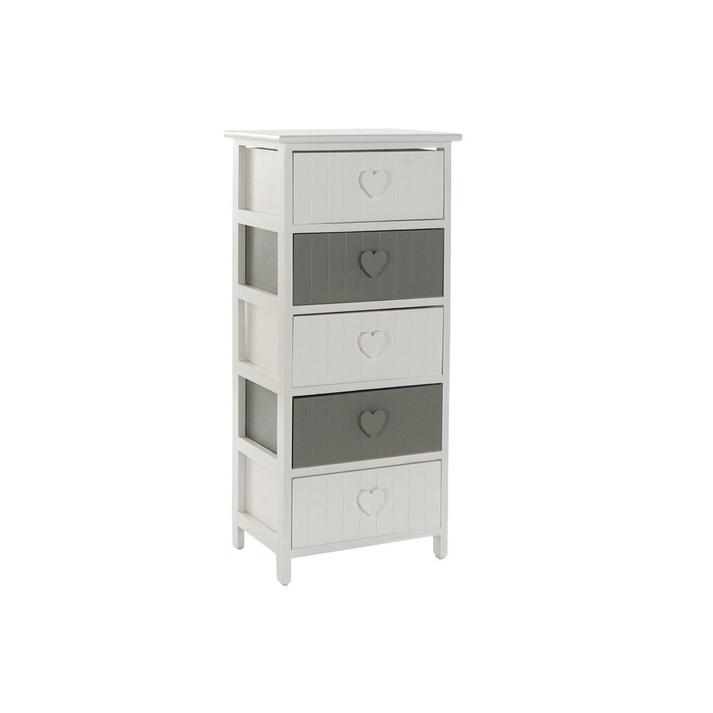 Chest of drawers Home ESPRIT White Grey 40 x 29 x 90 cm