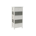 Cajonera Home ESPRIT Blanco Gris 40 x 29 x 90 cm