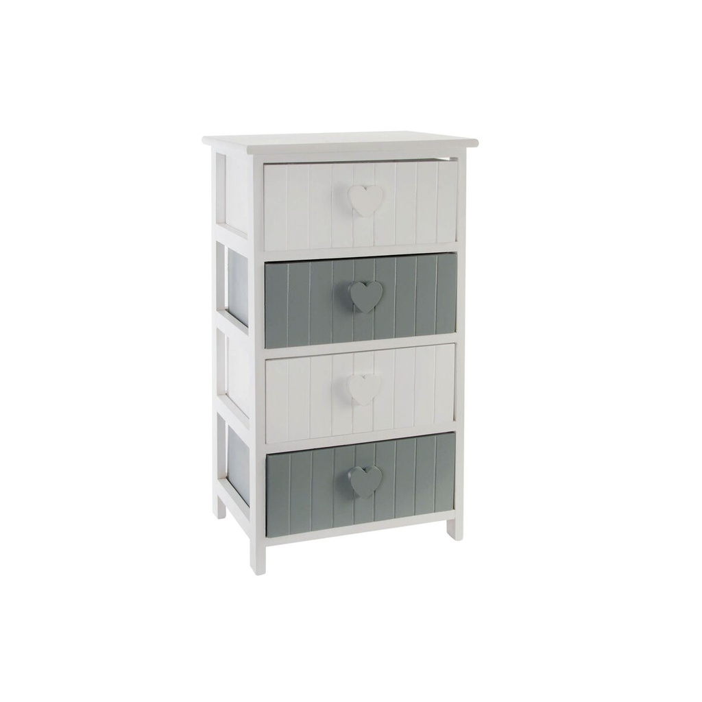 Chest of drawers Home ESPRIT White Grey 40 x 29 x 73 cm