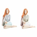 Decorative Figure DKD Home Decor Lady Romantic 15 x 18 x 19,5 cm (2 Units) (2 Pieces)