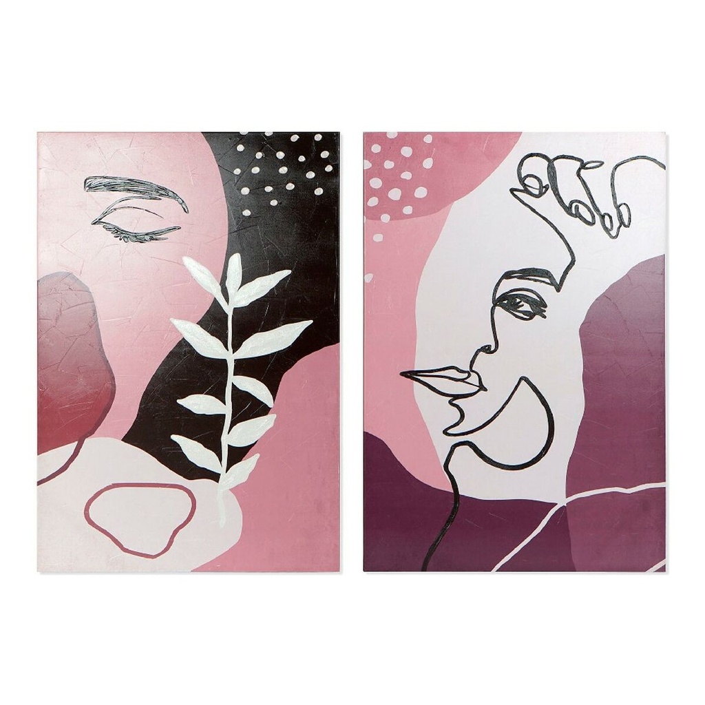 Canvas DKD Home Decor Eye Pinewood Canvas 80 x 3 x 120 cm