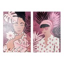 Canvas DKD Home Decor African Pinewood Canvas 80 x 3 x 120 cm