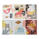 Cuadro DKD Home Decor Animals Lienzo Infantil Animales (30 x 1,8 x 40 cm) (6 Unidades)
