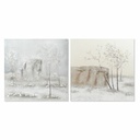 Lienzo DKD Home Decor Pino Lienzo 100 x 3,8 x 100 cm (2 Piezas)