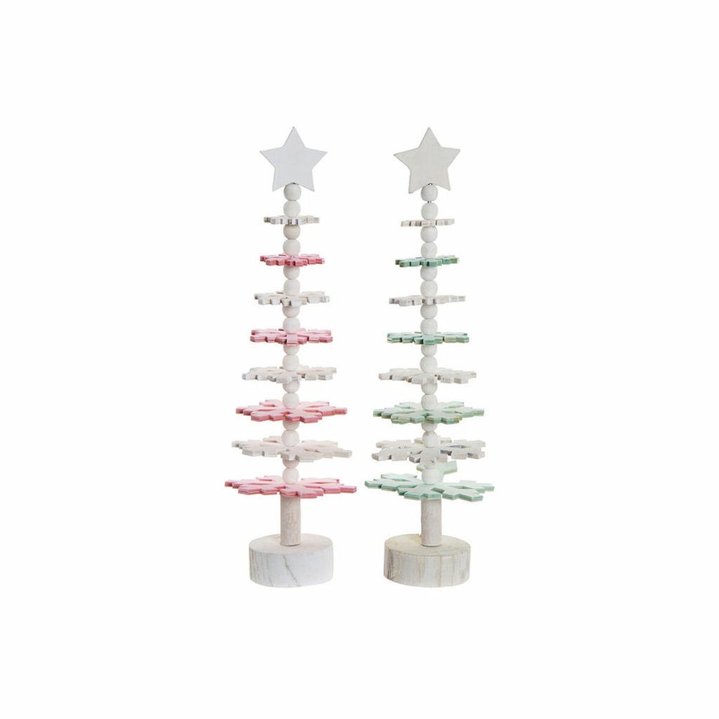 Christmas Tree DKD Home Decor MDF Wood (2 pcs) (11 x 11 x 41 cm)