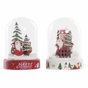 Christmas bauble DKD Home Decor Resin Crystal Father Christmas (2 pcs) (9 x 9 x 11 cm)