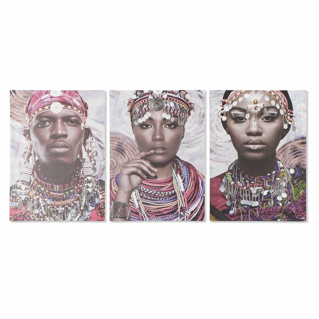 Canvas DKD Home Decor Canvas MDF Wood 50 x 1,8 x 70 cm