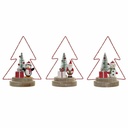 Adorno Navideño DKD Home Decor Árbol Metal Madera (17 x 11 x 21 cm) (3 pcs)
