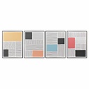 Cuadro DKD Home Decor Abstracto 60 x 3 x 80 cm Loft (4 Piezas)