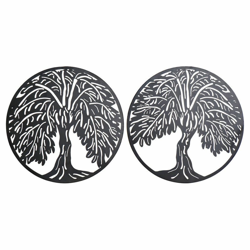 Wall Decoration DKD Home Decor Tree Metal (2 pcs) (40 x 1 x 40 cm)