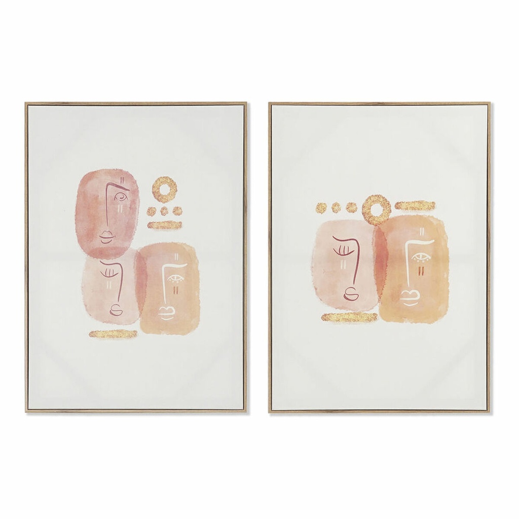 Cuadro DKD Home Decor Abstracto (2 Unidades) (50 x 3 x 70 cm)