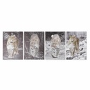 Cuadro DKD Home Decor Leopardo Colonial (50 x 1,8 x 70 cm) (4 Unidades)