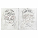 Cuadro DKD Home Decor 80 x 3,7 x 100 cm Cara Colonial (2 Unidades)