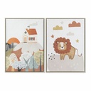 Cuadro DKD Home Decor 53 x 4,5 x 73 cm Infantil (2 Unidades)