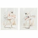 Painting DKD Home Decor 80 x 3,7 x 100 cm Ballet Dancer Romantic (2 Units)