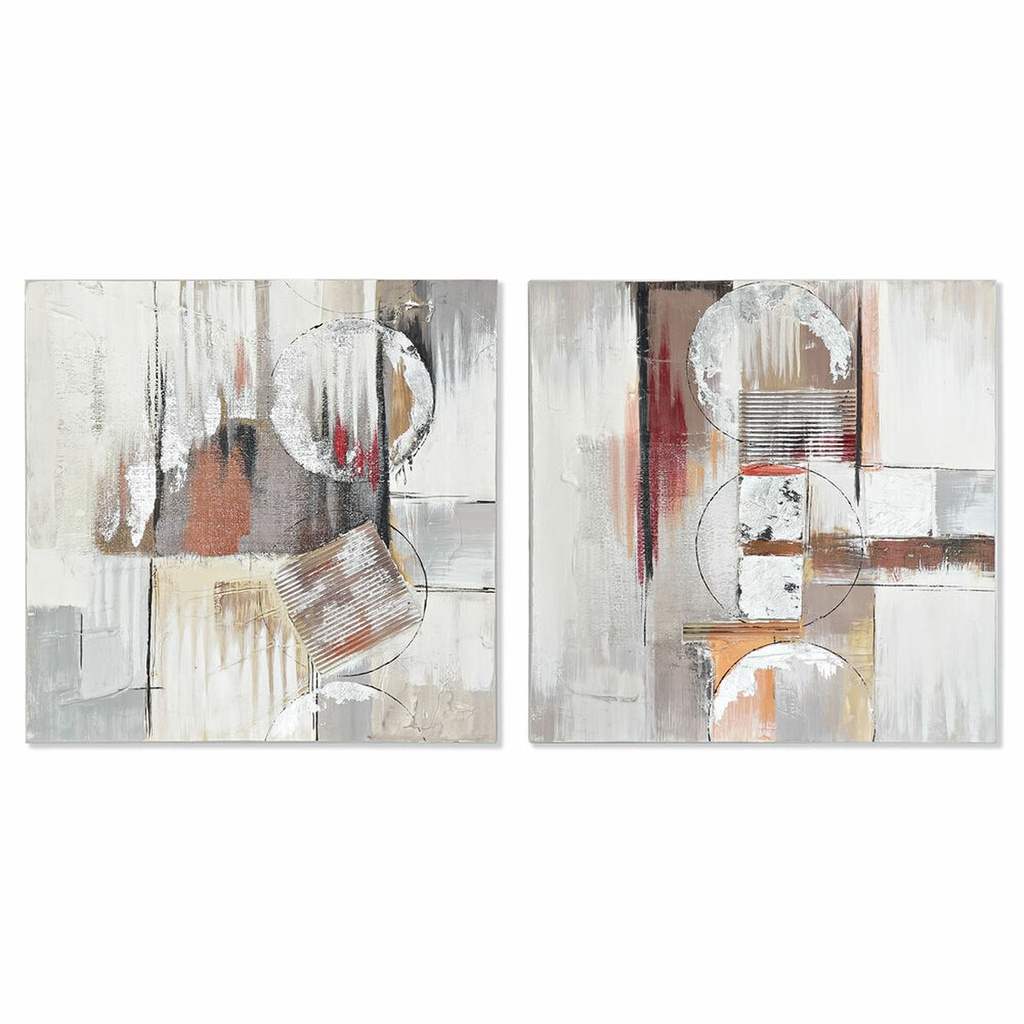 Cuadro DKD Home Decor Abstracto (60 x 2,8 x 60 cm) (2 Unidades)