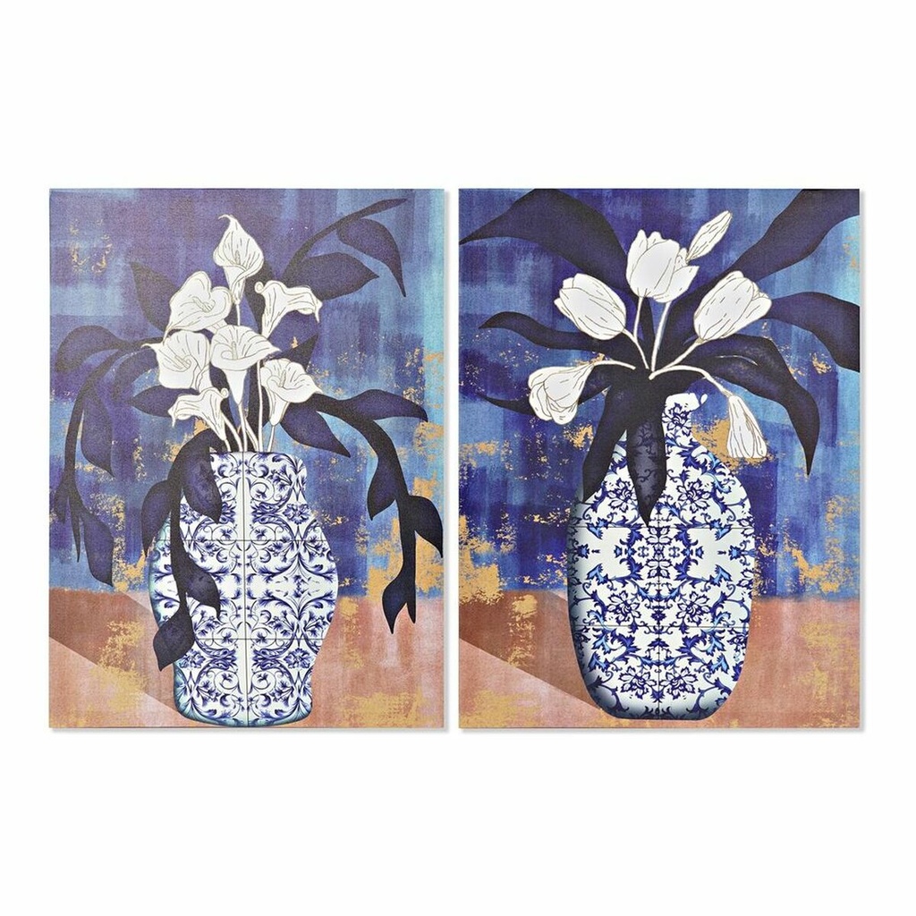 Cuadro DKD Home Decor Jarrón Oriental (50 x 1,8 x 70 cm) (2 Unidades)