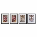 Cuadro DKD Home Decor Colonial Selva (35 x 2,5 x 45 cm) (35 x 2 x 45 cm) (4 Unidades)