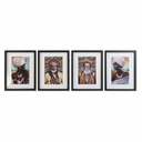 Cuadro DKD Home Decor Colonial Étnico (35 x 2,5 x 45 cm) (4 Unidades)