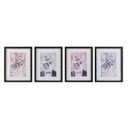 Cuadro DKD Home Decor Gatos (35 x 2,5 x 45 cm) (35 x 2 x 45 cm) (4 Unidades)