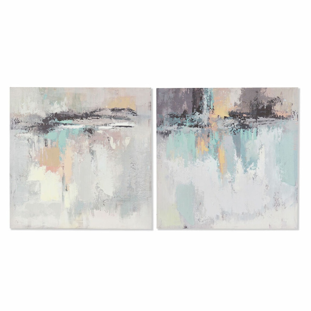 Cuadro DKD Home Decor Abstracto Moderno (60 x 2,5 x 60 cm) (2 Unidades)