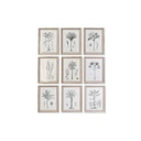 Cuadro DKD Home Decor Palmeras Colonial (35 x 1,8 x 45 cm) (9 Unidades)