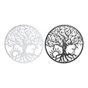 Decoración de Pared DKD Home Decor Negro Metal Blanco Indio Luna (2 Unidades) (60 x 1 x 60 cm)