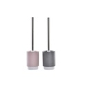 Toilet Brush DKD Home Decor Grey Pink Silver Light Pink Metal Aluminium Dolomite Urban 9,8 x 9,8 x 39 cm (2 Units)