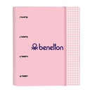 Ring binder Benetton Vichy A4 Pink (27 x 32 x 3.5 cm)