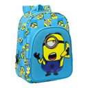 Mochila Escolar Minions Minionstatic Azul 26 x 34 x 11 cm