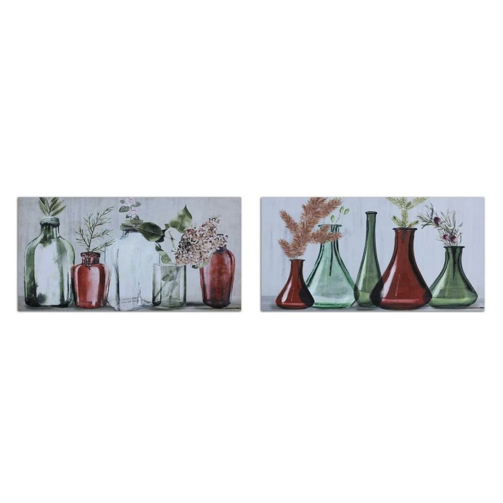 Cuadro DKD Home Decor Jarrón (120 x 2,8 x 60 cm) (2 Unidades)
