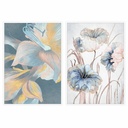 Cuadro DKD Home Decor Flores (103 x 4,5 x 143 cm) (2 Unidades)