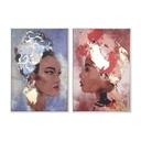 Cuadro DKD Home Decor Colonial Africana (83 x 4,5 x 122,5 cm) (83 x 4,5 x 123 cm) (2 Unidades)