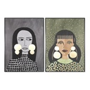 Cuadro DKD Home Decor Mujer Moderno (102,5 x 4,3 x 142,6 cm) (2 Unidades)