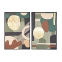 Cuadro DKD Home Decor Abstracto Moderno (83 x 4,5 x 122,5 cm) (83 x 4,5 x 123 cm) (2 Unidades)