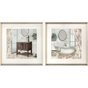 Cuadro DKD Home Decor Baños (2 Unidades) (40 x 2 x 40 cm)