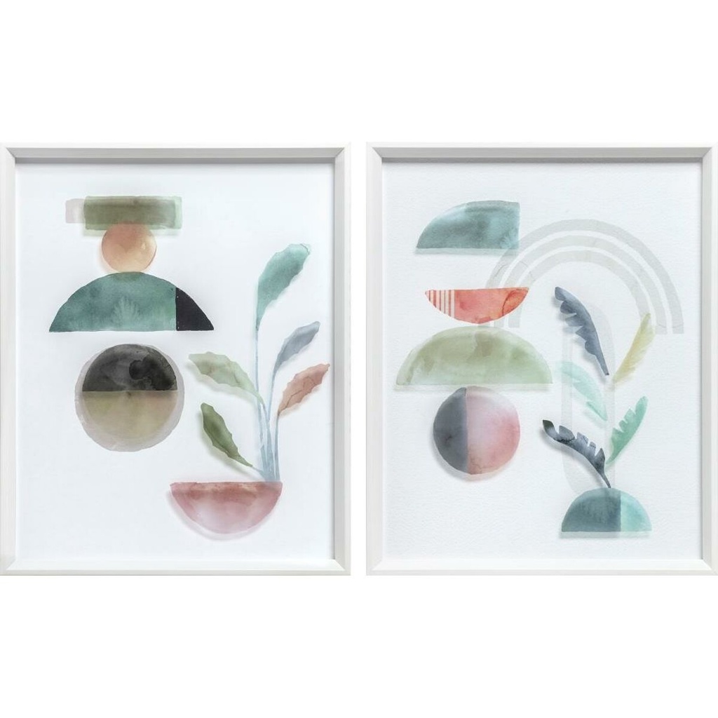Cuadro DKD Home Decor Abstracto Moderno (40 x 3,8 x 50 cm) (2 Unidades)
