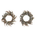 Corona de Navidad DKD Home Decor Flor (60 x 10 x 60 cm) (2 Unidades)